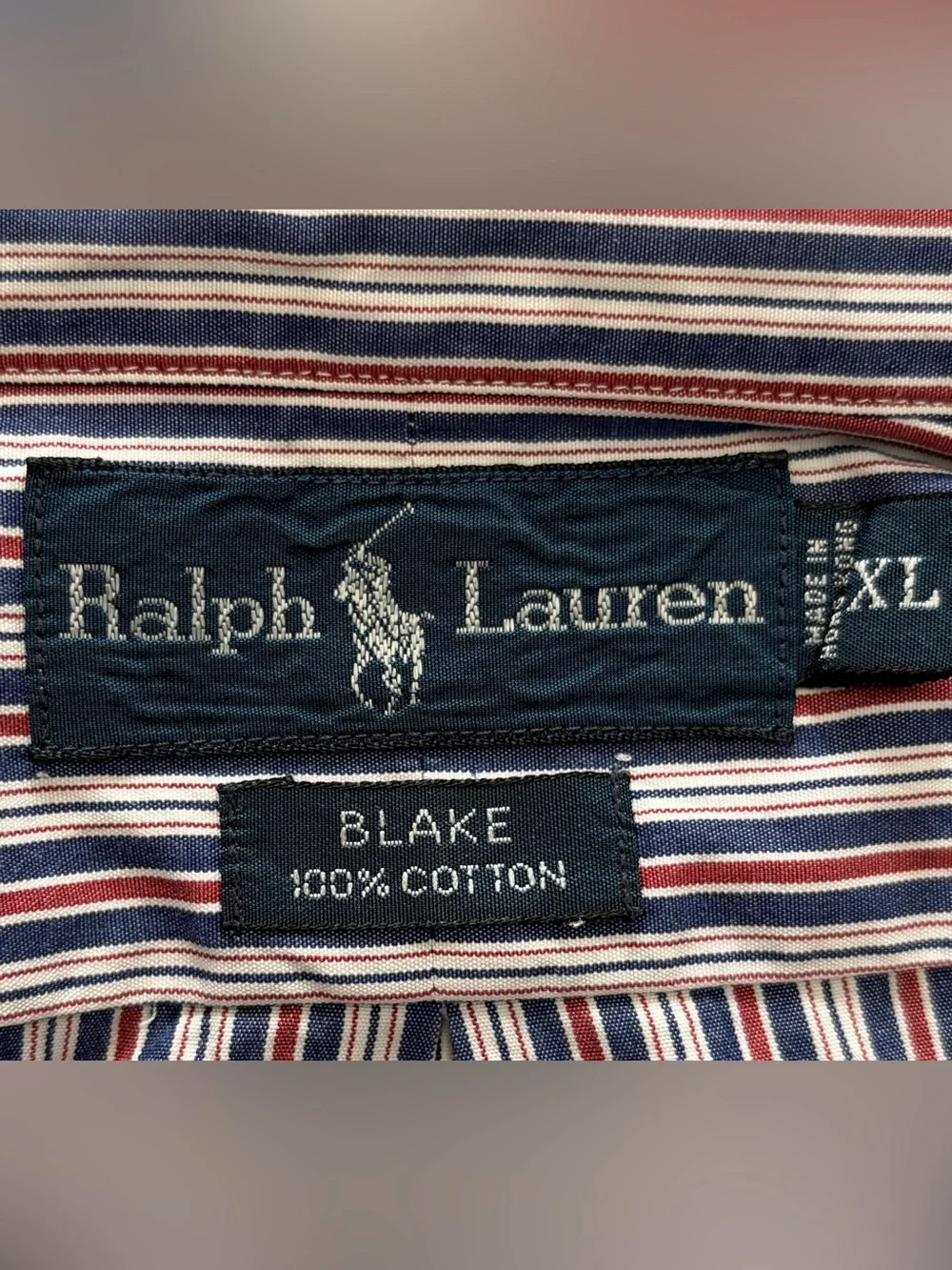 Polo Ralph Lauren Men’s XL Shirt Blake Fit Striped Cotton